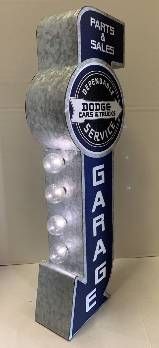 DODGE GARAGE Vintage LED Double-Sided Marquee Sign