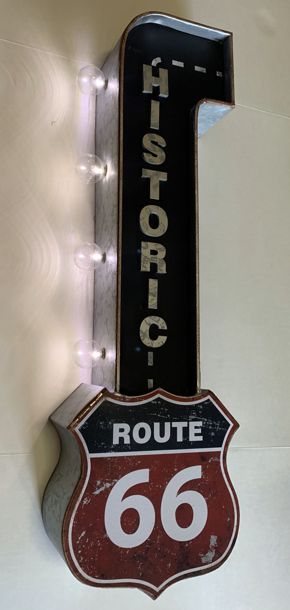 ROUTE 66 Vintage LED Double-Sided Marquee Sign