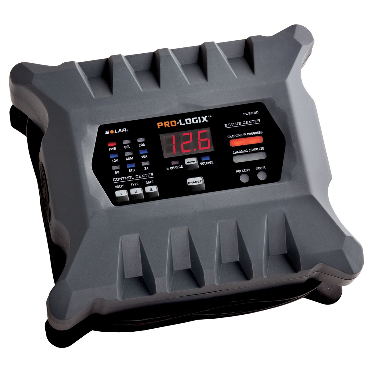 6/12V 20/10/2A SOLAR PRO-LOGIX BATTERY CHARGER - ATLAS Auto Equipment