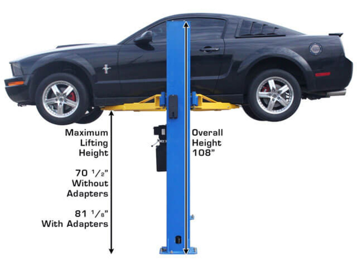 BP8000 2 Post Bottom Plate Car Lift Atlas Auto Equipment
