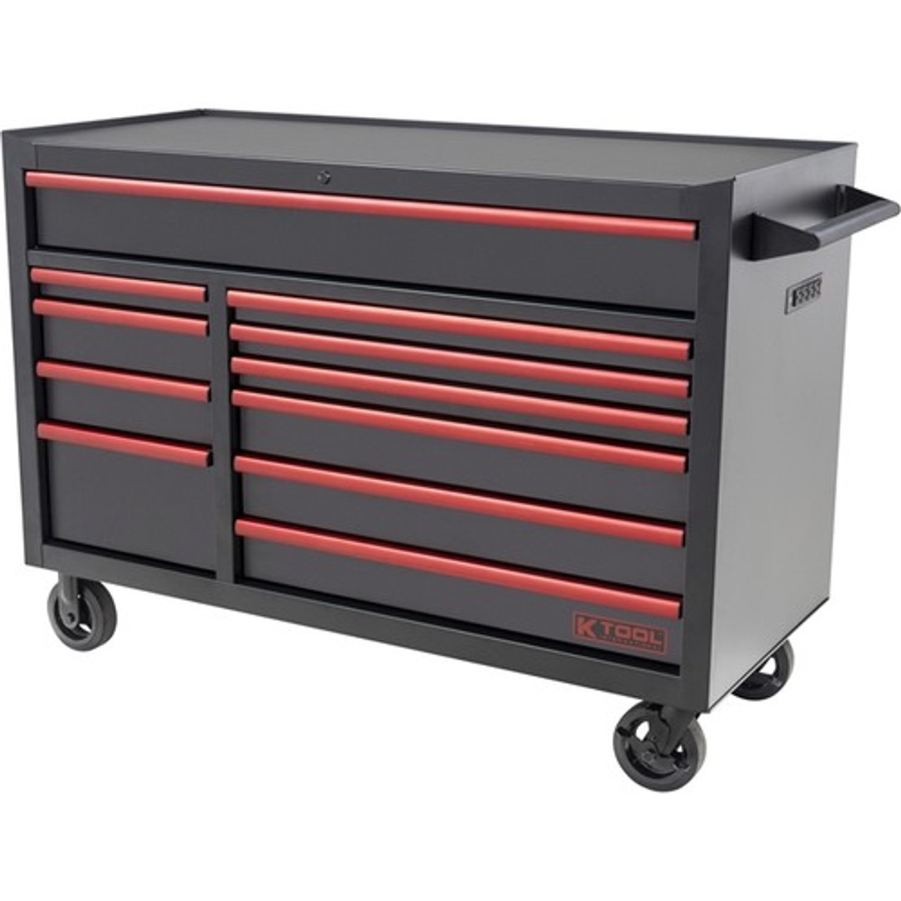 55 Premium 11 Drawer Double Bay 1,200 lb. Tool Box (Matte Black)