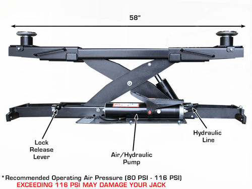 APEX RJ7 7,000 lbs. Capacity Air/Hydraulic Rolling Jack