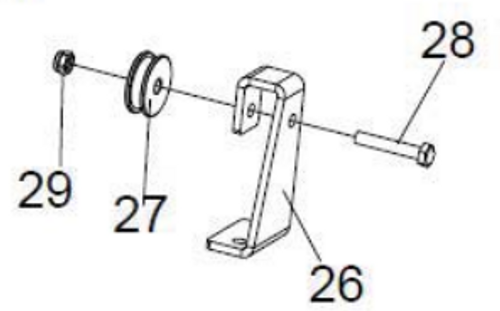 Wire pulley assembly - Atlas  PVL 12 - Z23G131000 Wire pulley assembly - Atlas  PVL 12 - Z23G131000