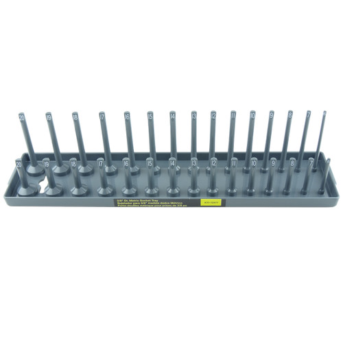 3/8" Drive Metric Socket Holder, Gray 3/8" Drive Metric Socket Holder, Gray