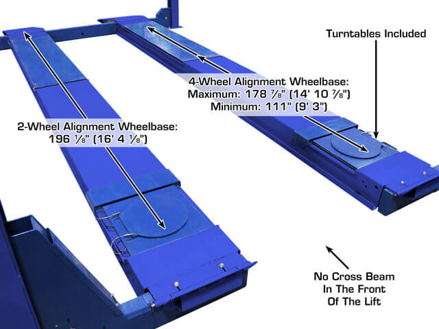 ATLAS Platinum PVL14OF-EXT ALI Certified Open Front Alignment Lift ATLAS Platinum PVL14OF-EXT ALI Certified Open Front Alignment Lift