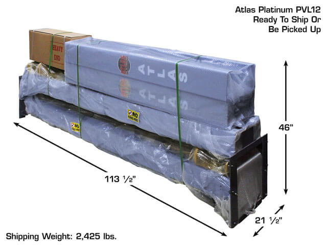 ATLAS Platinum PVL-12 Blue ALI Certified 12,000 Lbs. Capacity 2 Post Lift ATLAS Platinum PVL-12 Blue ALI Certified 12,000 Lbs. Capacity 2 Post Lift