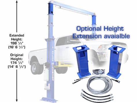 2 Post Above Ground Lift - Apex 15 plus Overhead, 15,000 lbs