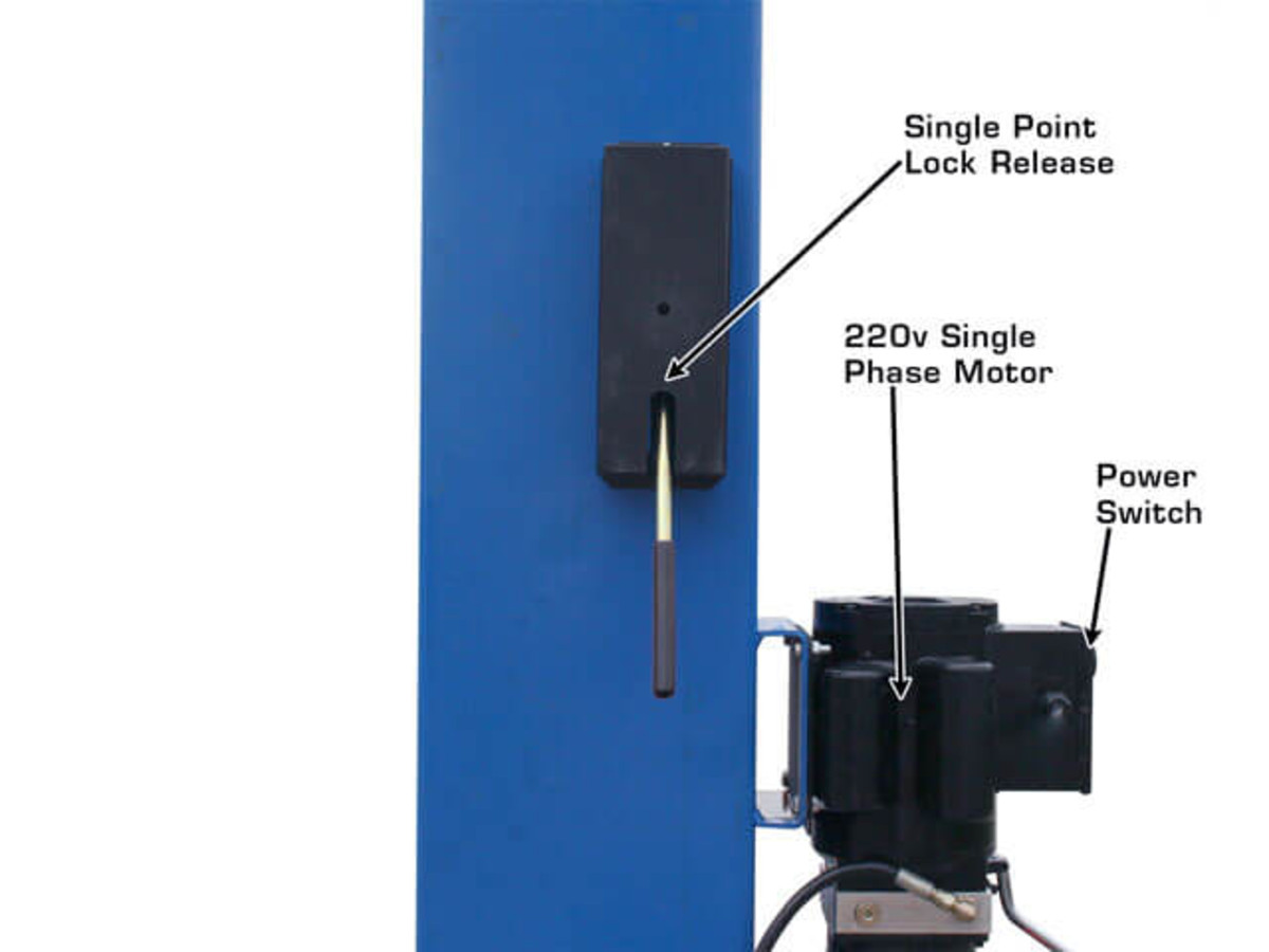 ATLAS BP8000 2 Post Bottom Plate Car Lift (8,000lbs Capacity)