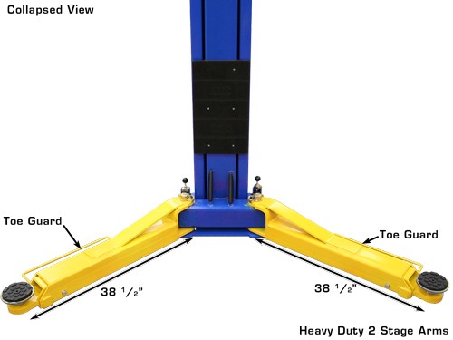 Atlas OH-10X 2 Post Overhead Lift dimensions