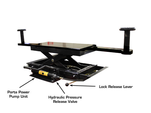 Atlas RJ-45 Rolling Hydraulic Center Jack Dimensions