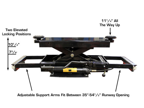 Atlas RJ-45 Rolling Hydraulic Center Jack Dimensions
