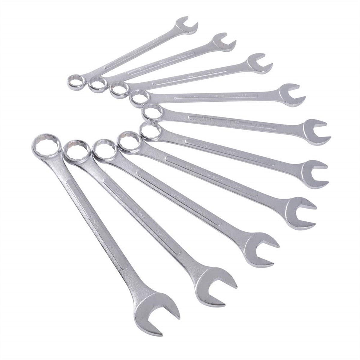 10-PC SAE RAISED PANEL JUMBO COMBI WRENCH SET