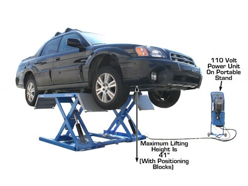 ATLAS Kwik Bay Commercial Grade Open Center Portable 7,000 Lbs. Capacity with Support Bars
