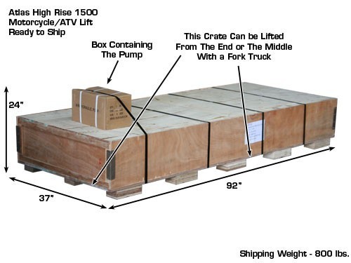 ATLAS HI-RISE 1500 Motorcycle/ATV Lift (1,500lbs Capacity)