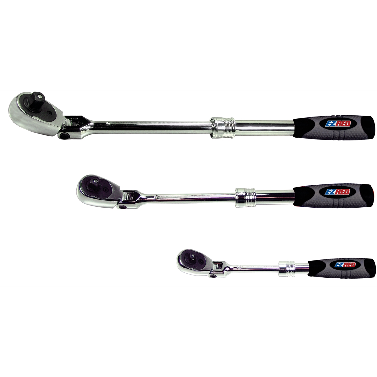 3 Piece Locking Flex Head/Extenable Ratchet set