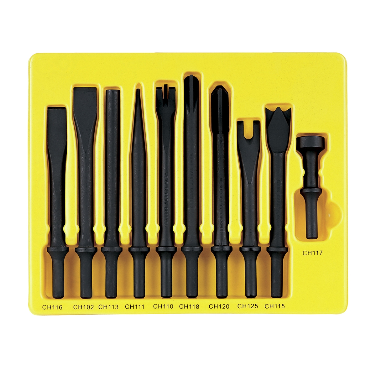 10PC GENERAL SERVICE CHISEL SET .401 SHANK 10PC GENERAL SERVICE CHISEL SET .401 SHANK