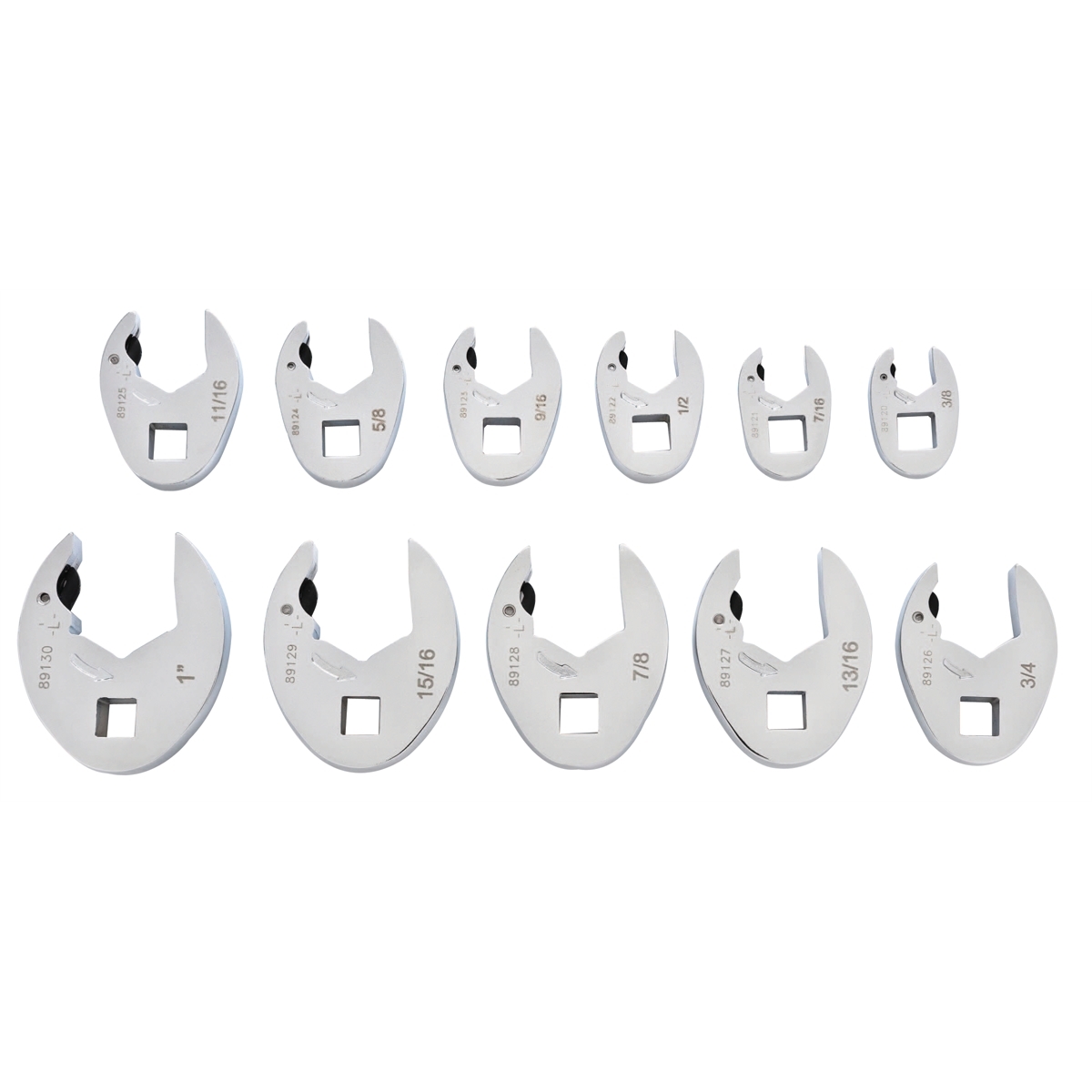 11-PC RATCHETING CROWFOOT SAE SET 11-PC RATCHETING CROWFOOT SAE SET