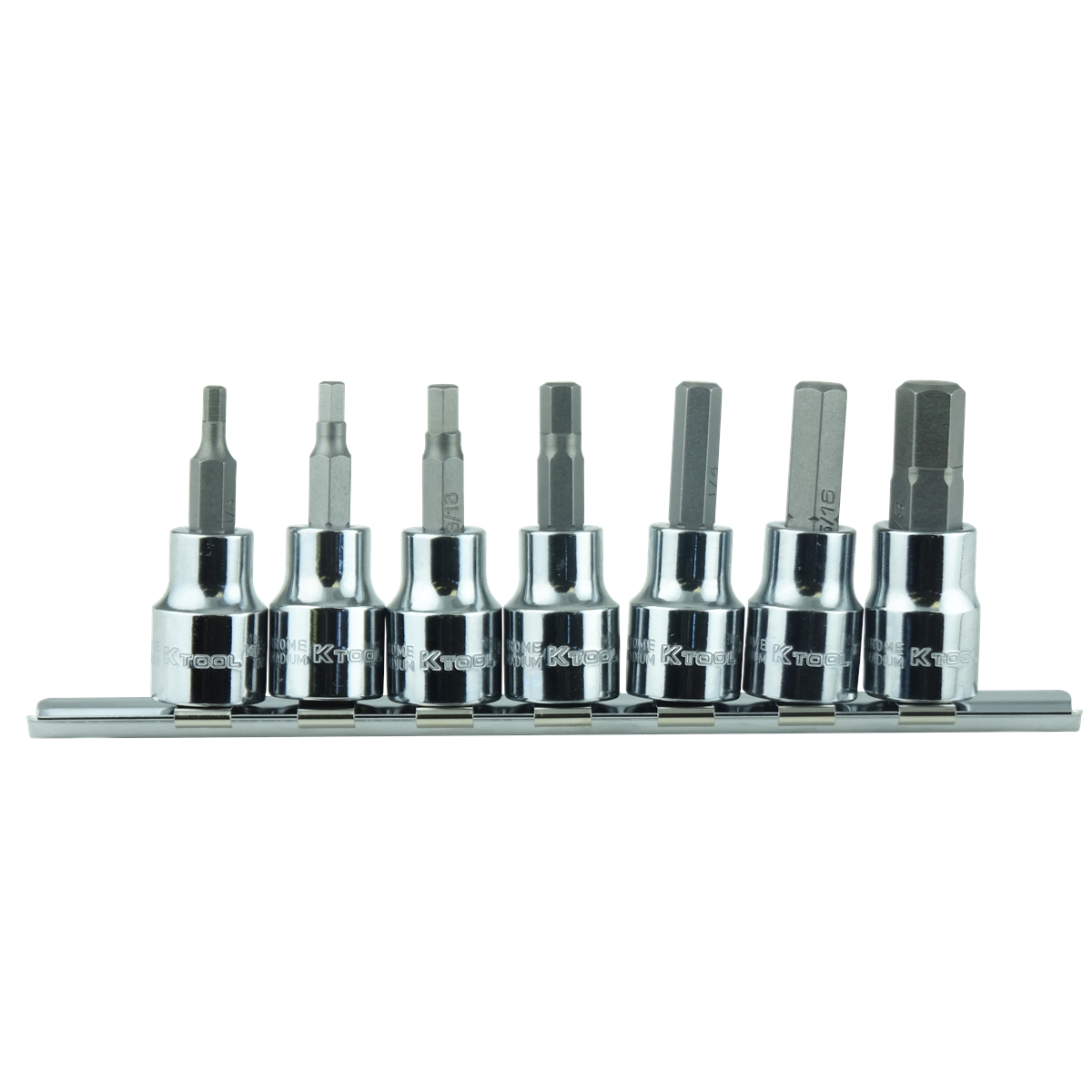SOC HEX BIT SET 3/8" DR 7 PC. SAE
