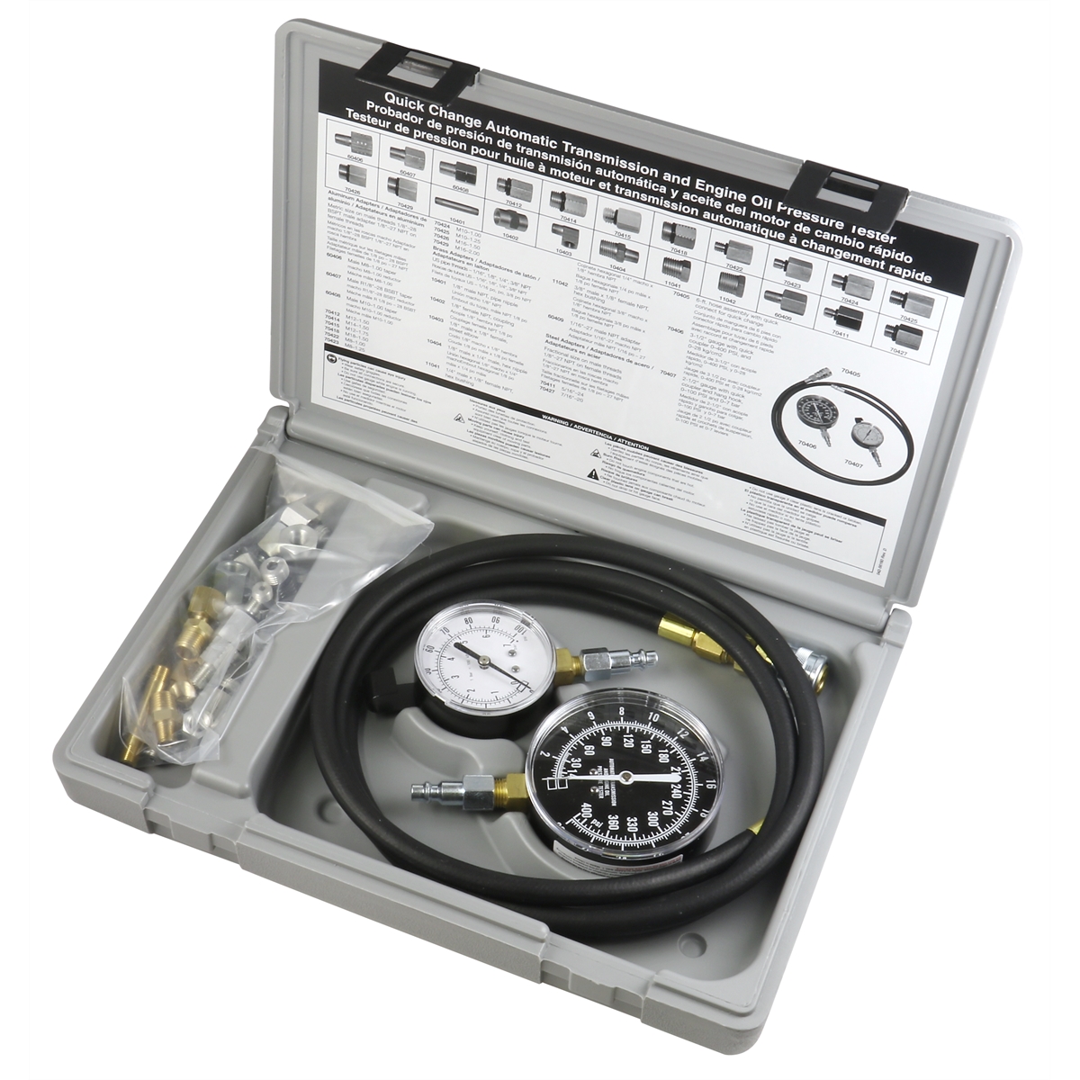 TRANSMISSION & ENGINE OIL PRESSURE TESTER TRANSMISSION & ENGINE OIL PRESSURE TESTER