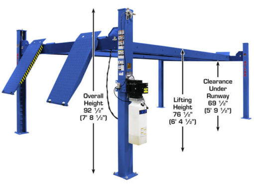 ATLAS 14,000lbs Capacity Lift with Bolt-on Alignment Kit and Two Rolling Jacks ATLAS 14,000lbs Capacity Lift with Bolt-on Alignment Kit and Two Rolling Jacks