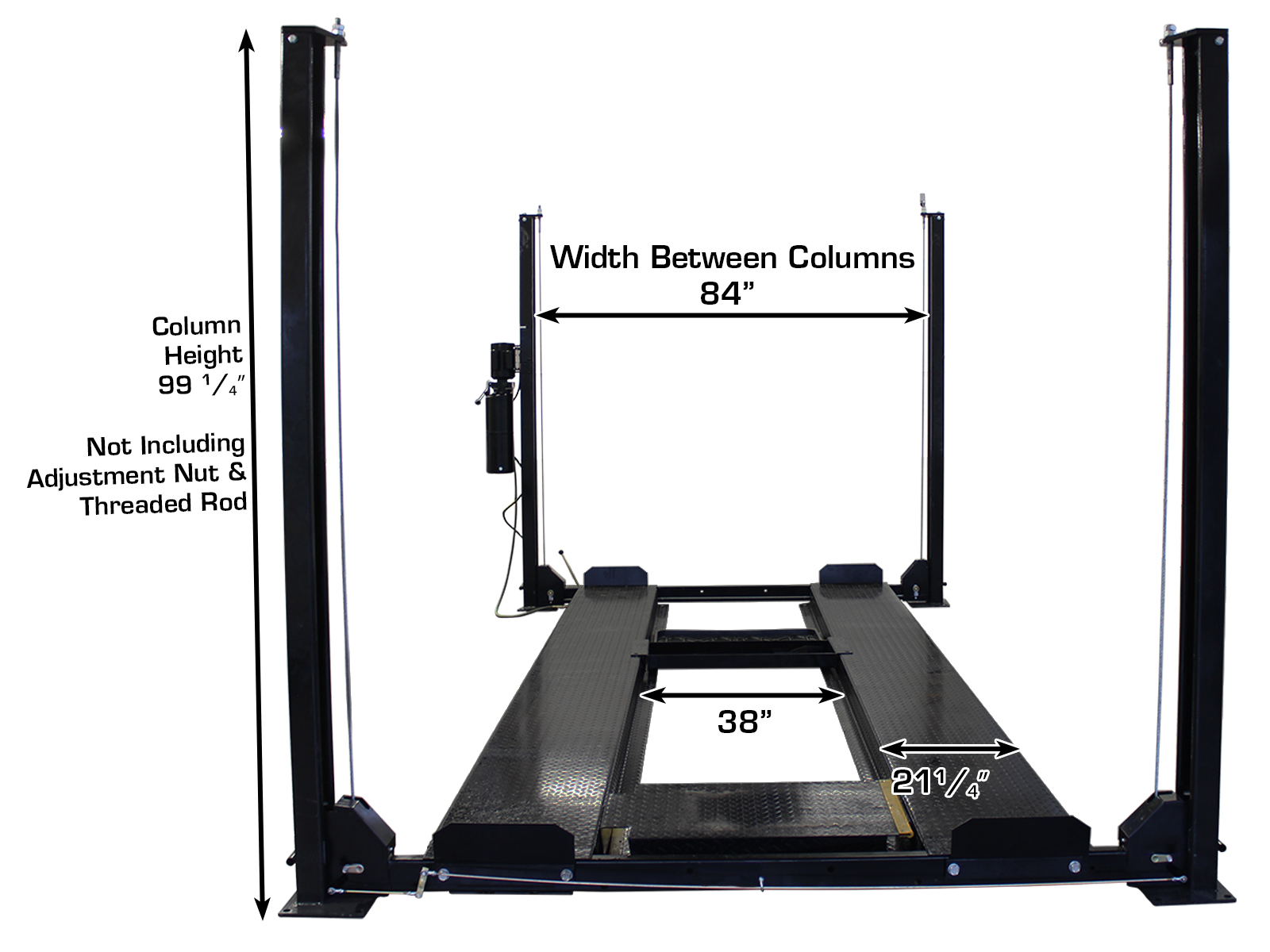 ATLAS Apex  8  Extra Long &  Extra Tall Hobbyist Four Post Lift - ALI Certified