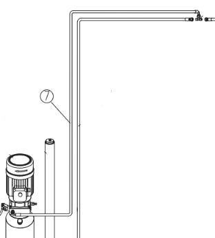 Hydraulic hose 1/4 L=3800 (Standard version) - PVL 10 & PVL 10H - WW3800