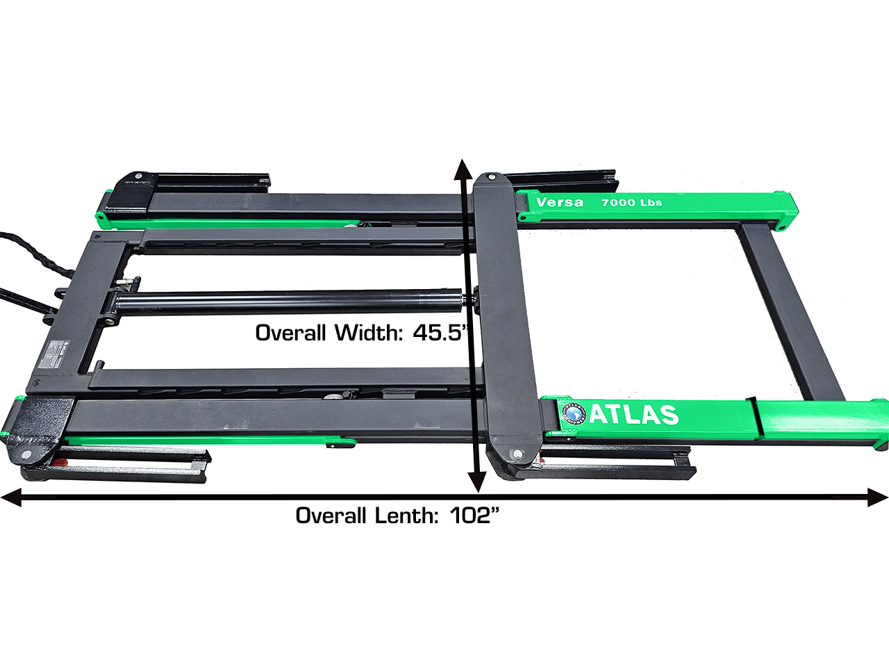 ATLAS  VERSA EXTENDED  MID RISE LIFT  WITH PNEUMATIC PUMP ATLAS  VERSA EXTENDED  MID RISE LIFT  WITH PNEUMATIC PUMP