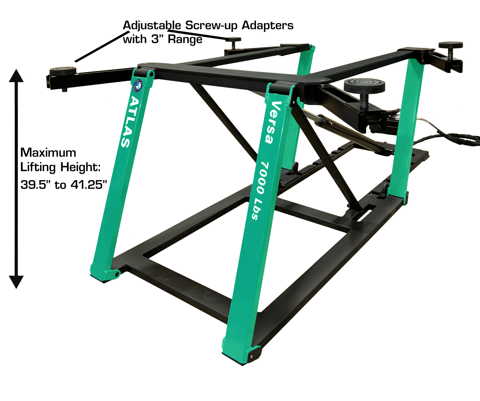 ATLAS  VERSA EXTENDED  MID RISE LIFT  WITH PNEUMATIC PUMP ATLAS  VERSA EXTENDED  MID RISE LIFT  WITH PNEUMATIC PUMP