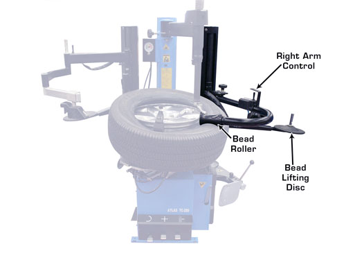 ATLAS Right (RH-SA) Assist Arm for Swing Arm Tire Changers (200 Series) ATLAS Right (RH-SA) Assist Arm for Swing Arm Tire Changers (200 Series)