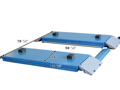 Full Rise Scissor Lift dimensions