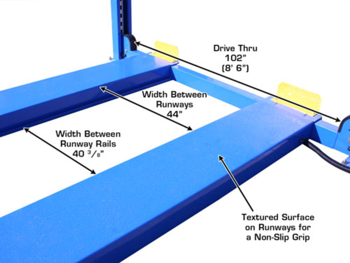 ATLAS 414 14,000 Lbs. Capacity Commercial Grade 4 Post Lift