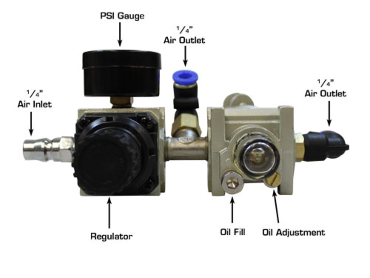 Lubricator / Filter / Regulator Assembly For Wheel Clamp Tire Changers