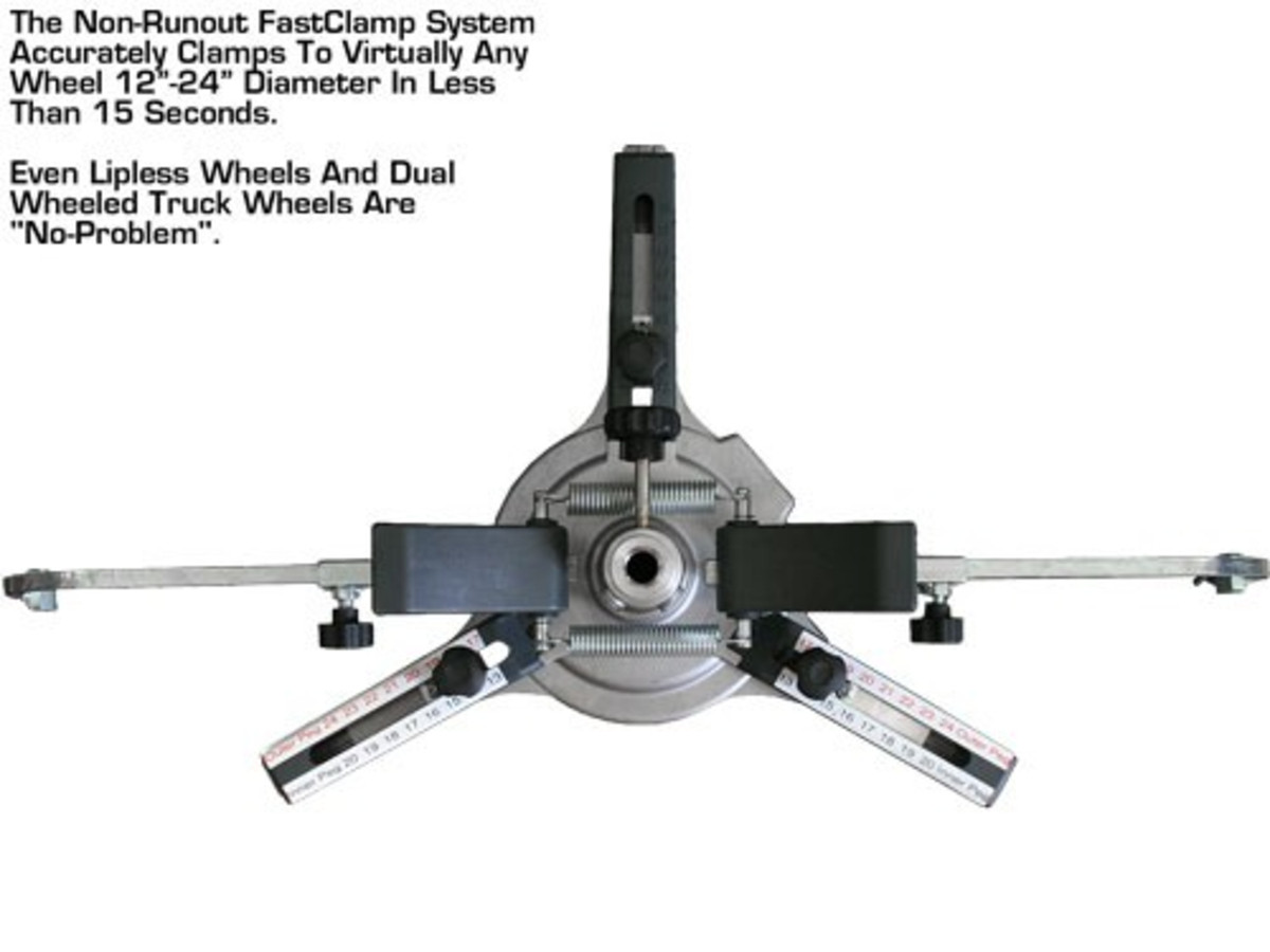 ATLAS Fast Clamp Three Point 10"-24" Non-Runout Wheel Clamps (Set Of 4) ATLAS Fast Clamp Three Point 10"-24" Non-Runout Wheel Clamps (Set Of 4)