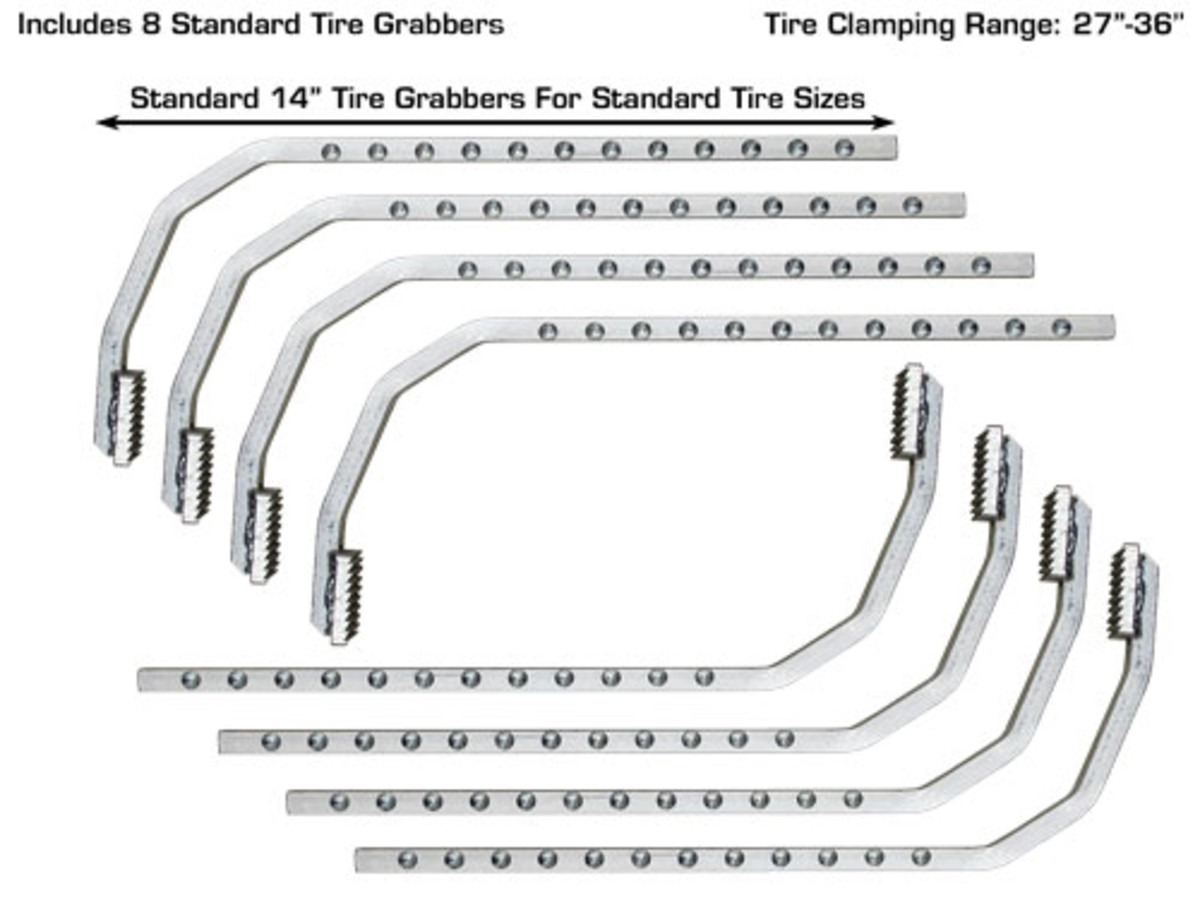 ATLAS Fast Clamp Three Point 10"-24" Non-Runout Wheel Clamps (Set Of 4) ATLAS Fast Clamp Three Point 10"-24" Non-Runout Wheel Clamps (Set Of 4)