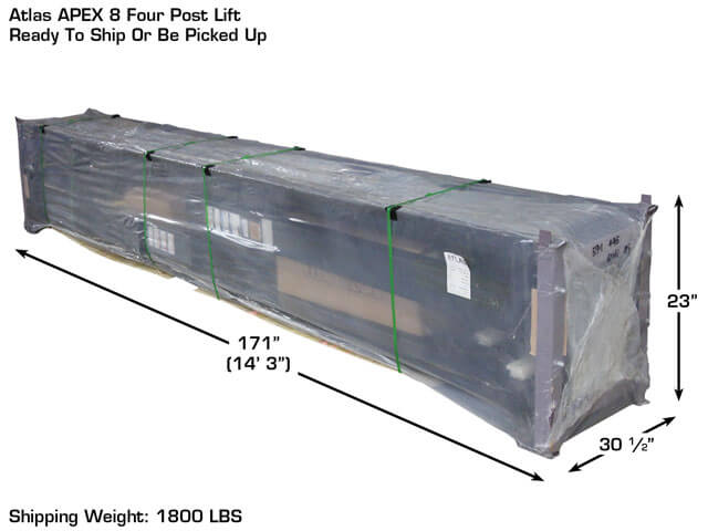 Apex 8 Hobbyist Four Post Lift - ALI Certified