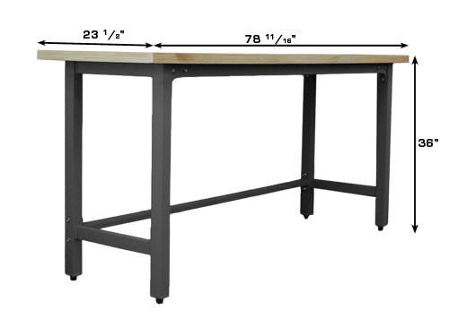 Workbench w/ Wood Top - Gray Workbench w/ Wood Top - Gray
