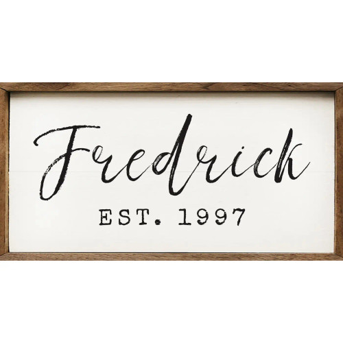 Personalized last name sign