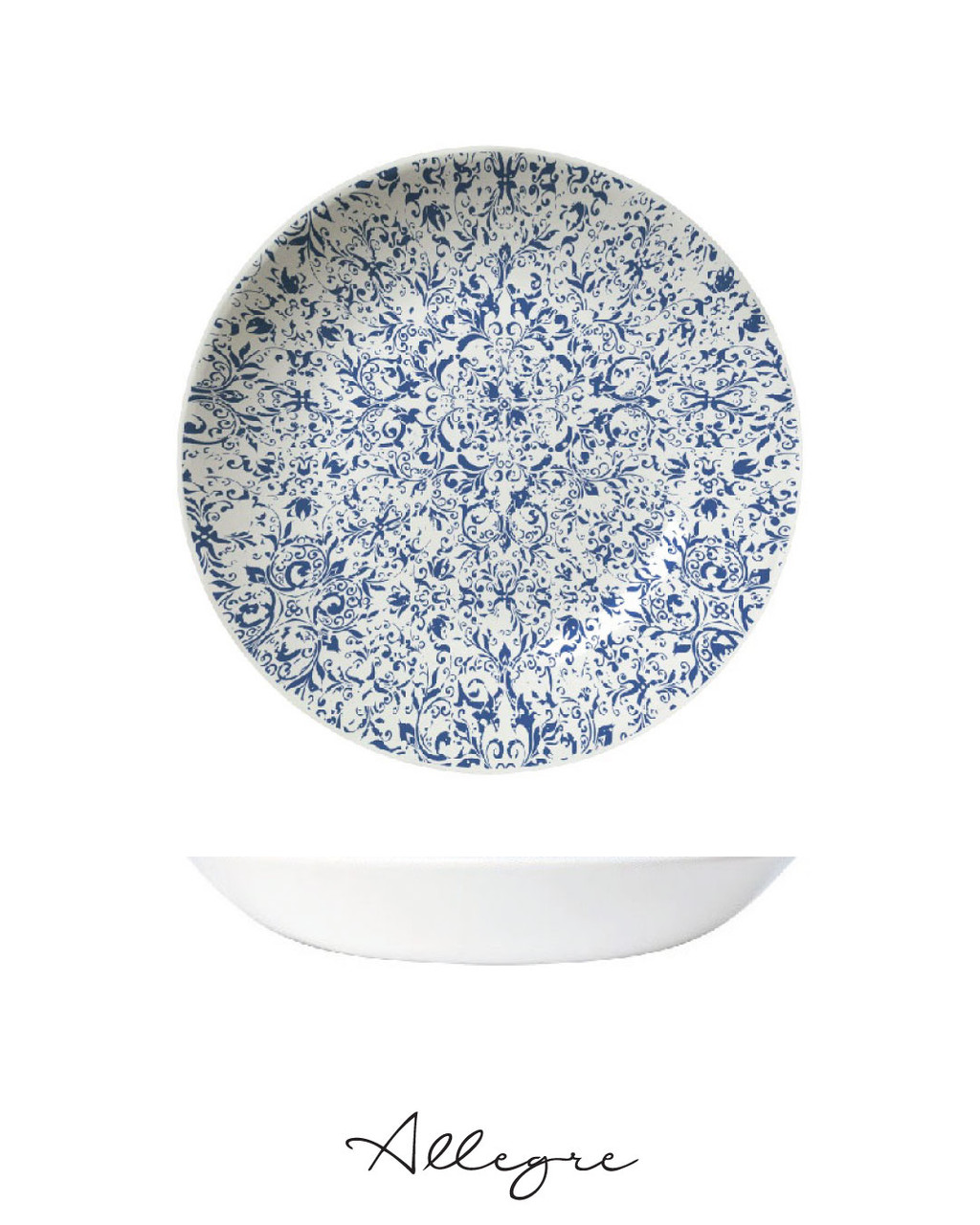 10 in. Shallow Serving Dish for 4 to 5 Persons 1.2 L Ink Legacy Blue