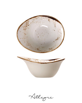 450 ml Ovalish Soup/ Rice Bowl for 1 Person 7 in. - Speckled White