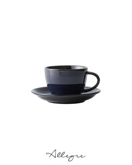 250 ml Coffee/ Cappuccino Cup and 6.25 in. Saucer - Rustic Lapis