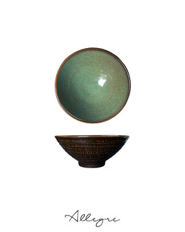 397 ml Soup/ Rice V-Bowl 6 in. - Harmony Spanish Green