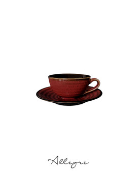 159 ml Coffee/ Tea Cup and 5.75 in. Saucer - Harmony Crimson