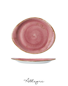 10 in. Abstract Salad, Dessert, Cake Plate - Speckled Raspberry