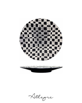 8 in. Salad Plate - Checkers Ebony