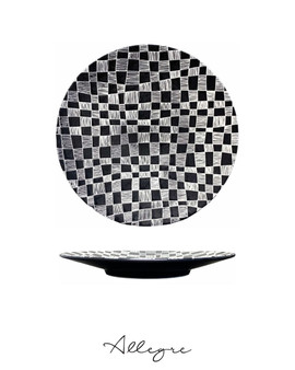 9.25 in. Salad/ Small Dinner Plate - Checkers Ebony