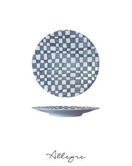 8 in. Salad Plate - Checkers Ivory