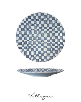 9.25 in. Salad/ Small Dinner Plate - Checkers Ivory