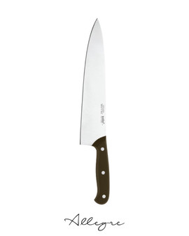 10 in. Blade Chef's Knife, Brown Handle, Professional Grade - EuroPro Solo