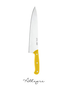 10 in. Blade Chef's Knife, Yellow Handle, Professional Grade - EuroPro Solo