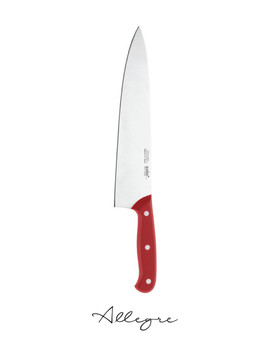 10 in. Blade Chef's Knife, Red Handle, Professional Grade - EuroPro Solo